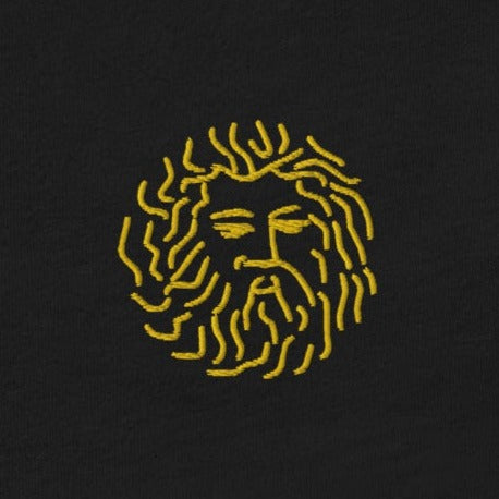 NOMADA Poseidon Beard Embroidered T-shirt, Black color shirt