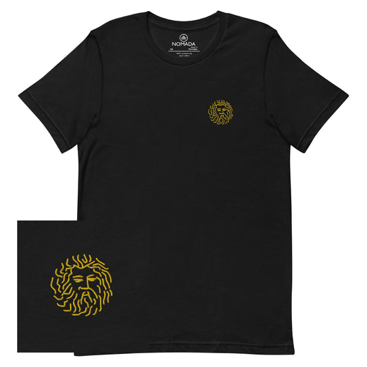 NOMADA Poseidon Beard Embroidered T-shirt, Black color shirt